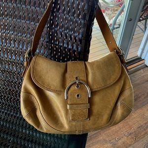 Soho Large Flap Tan Camel Brown Leather